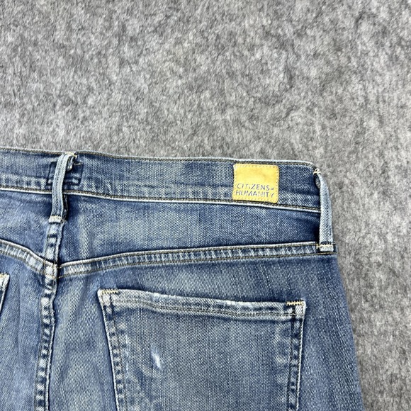 Citizens Of Humanity Emerson Jeans Womens 27 Blue Slim Boyfriend Distressed Prep - Picture 11 of 16